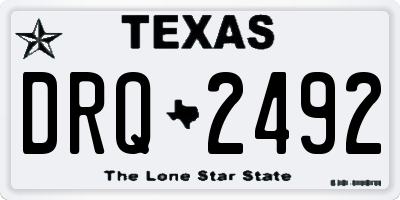 TX license plate DRQ2492