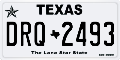 TX license plate DRQ2493