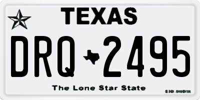 TX license plate DRQ2495