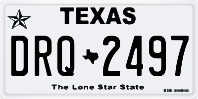 TX license plate DRQ2497