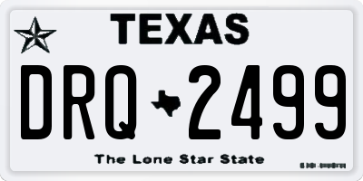 TX license plate DRQ2499