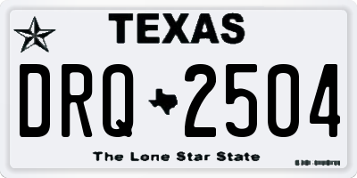 TX license plate DRQ2504