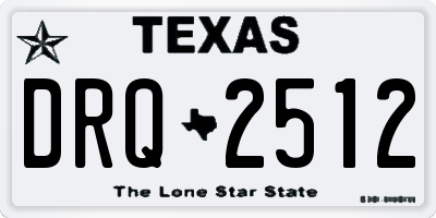 TX license plate DRQ2512