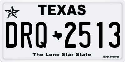 TX license plate DRQ2513