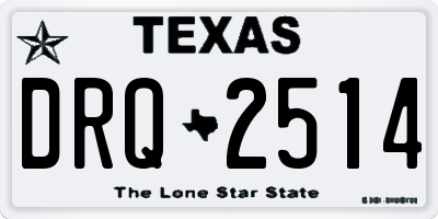 TX license plate DRQ2514