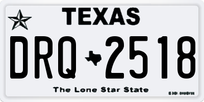 TX license plate DRQ2518