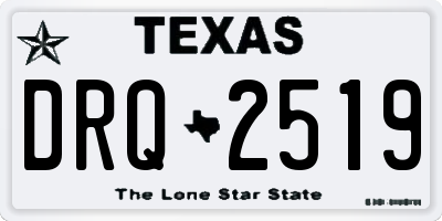 TX license plate DRQ2519