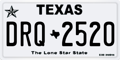 TX license plate DRQ2520
