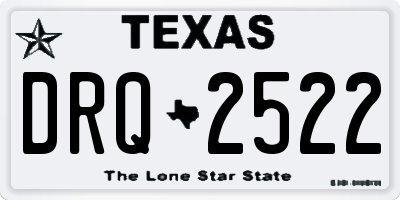 TX license plate DRQ2522