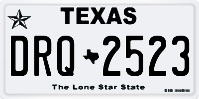 TX license plate DRQ2523