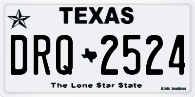 TX license plate DRQ2524