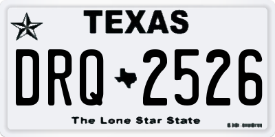 TX license plate DRQ2526