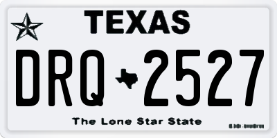 TX license plate DRQ2527