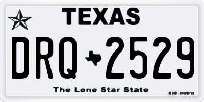 TX license plate DRQ2529