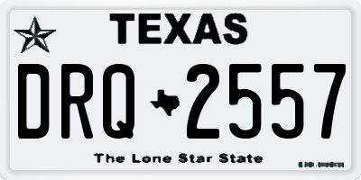 TX license plate DRQ2557