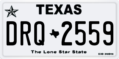 TX license plate DRQ2559