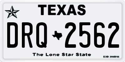 TX license plate DRQ2562