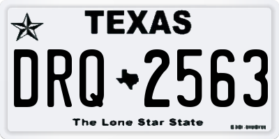 TX license plate DRQ2563