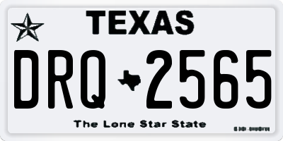 TX license plate DRQ2565