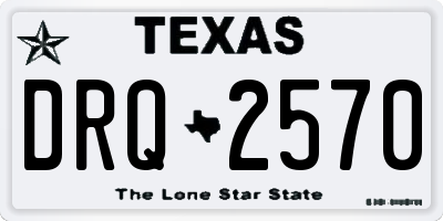 TX license plate DRQ2570