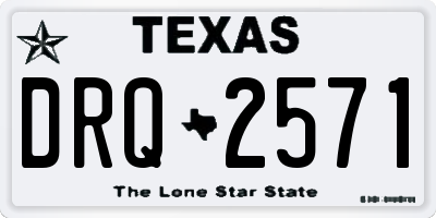 TX license plate DRQ2571