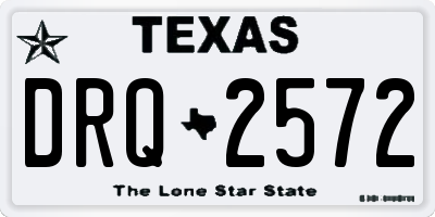 TX license plate DRQ2572