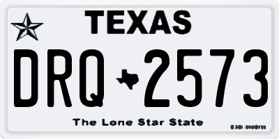 TX license plate DRQ2573