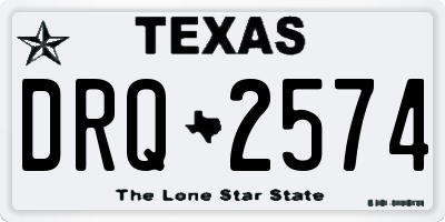 TX license plate DRQ2574