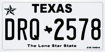 TX license plate DRQ2578