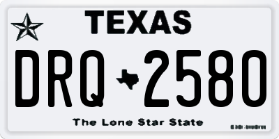 TX license plate DRQ2580