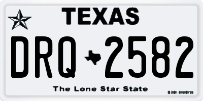 TX license plate DRQ2582