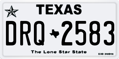 TX license plate DRQ2583