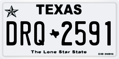 TX license plate DRQ2591
