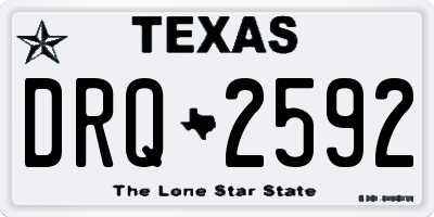 TX license plate DRQ2592