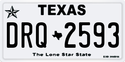 TX license plate DRQ2593