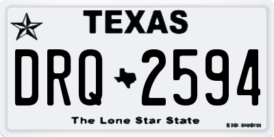 TX license plate DRQ2594