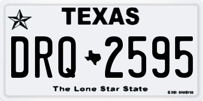 TX license plate DRQ2595