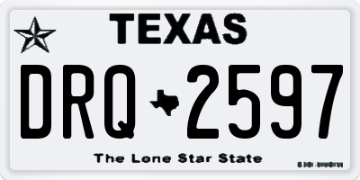TX license plate DRQ2597