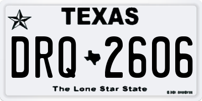 TX license plate DRQ2606