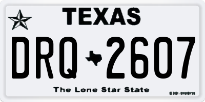 TX license plate DRQ2607