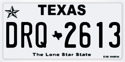 TX license plate DRQ2613