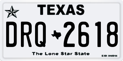 TX license plate DRQ2618