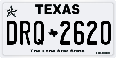 TX license plate DRQ2620