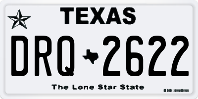 TX license plate DRQ2622