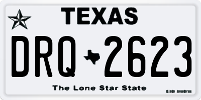 TX license plate DRQ2623
