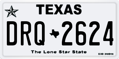 TX license plate DRQ2624
