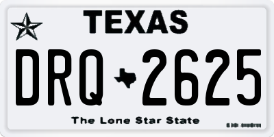 TX license plate DRQ2625