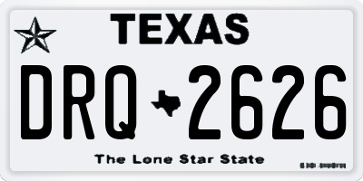 TX license plate DRQ2626