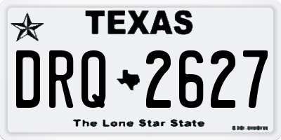 TX license plate DRQ2627