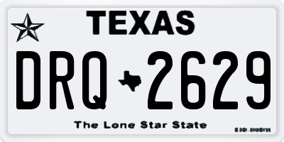 TX license plate DRQ2629